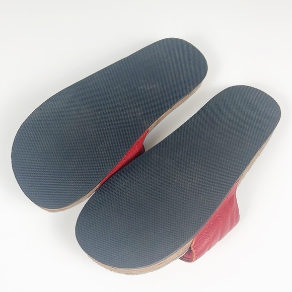 Roots women’s slide red leather size 8 - Picture 7 of 8